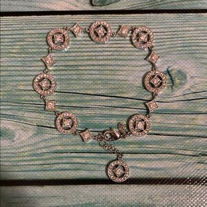Premier Designs Silver Bracelet with Sparkling Accents